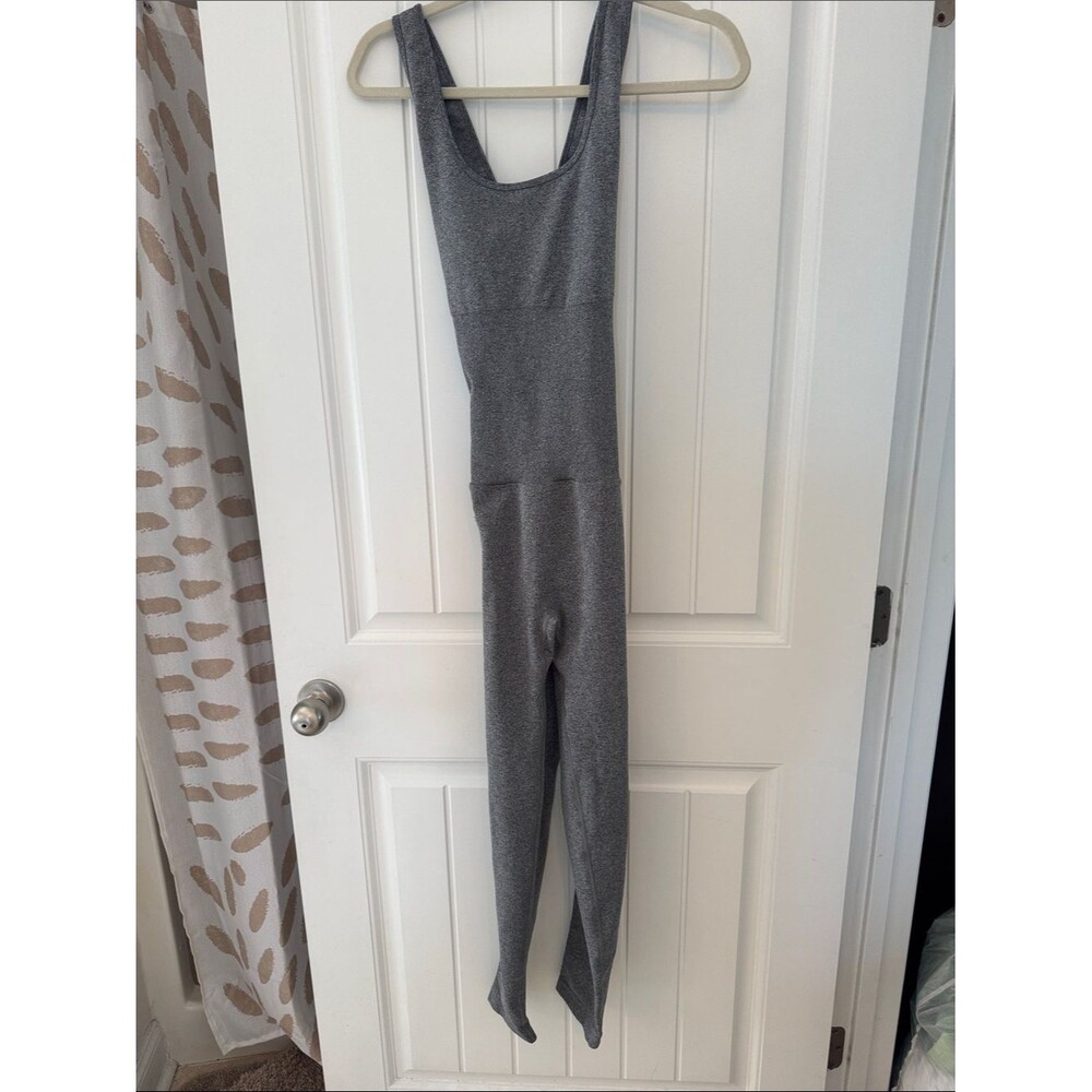 Classic Gray Sleeveless Athletic Jumpsuit